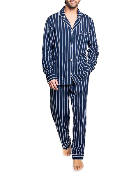 men's pinstripe pajama set.